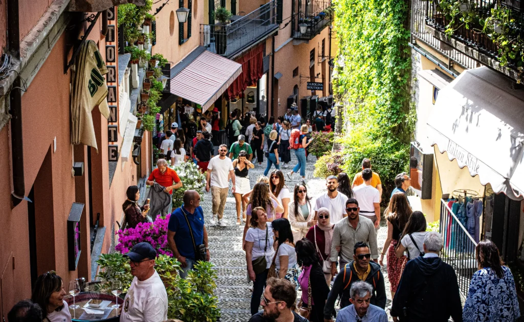 Calles escalonadas de Bellagio en el Lago di Como