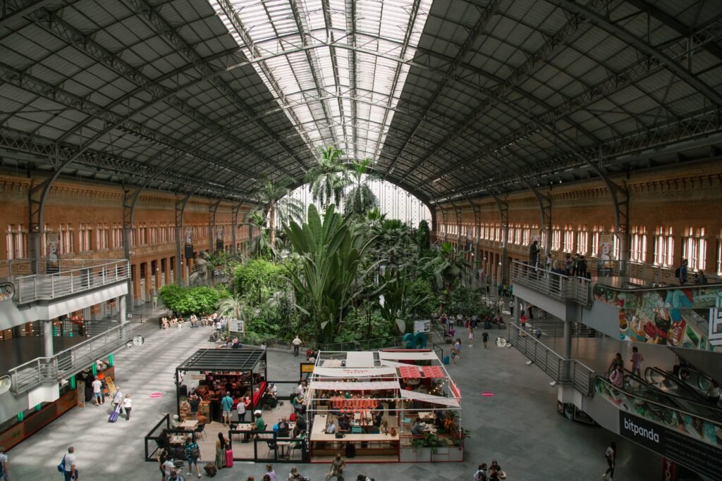 Estación de Atocha en Madrid, punto de partida de los trenes de alta velocidad