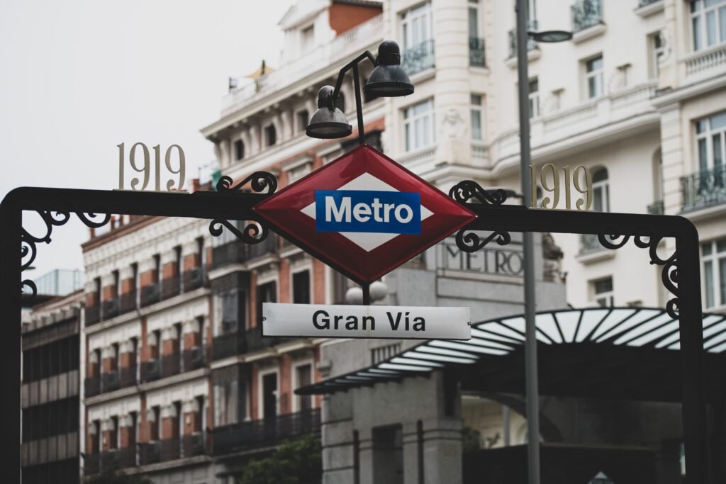 Metro de Madrid durante un viaje por la ciudad